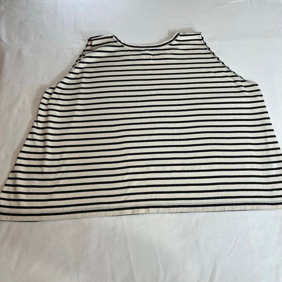 We The Free Oversized High Slit Striped Tank Size Large Black & Cream Tank Top - Picture 8 of 8